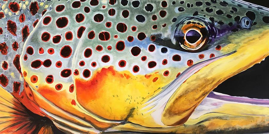 Brown Trout a la Mode Painting by Phil Watford - Fine Art America