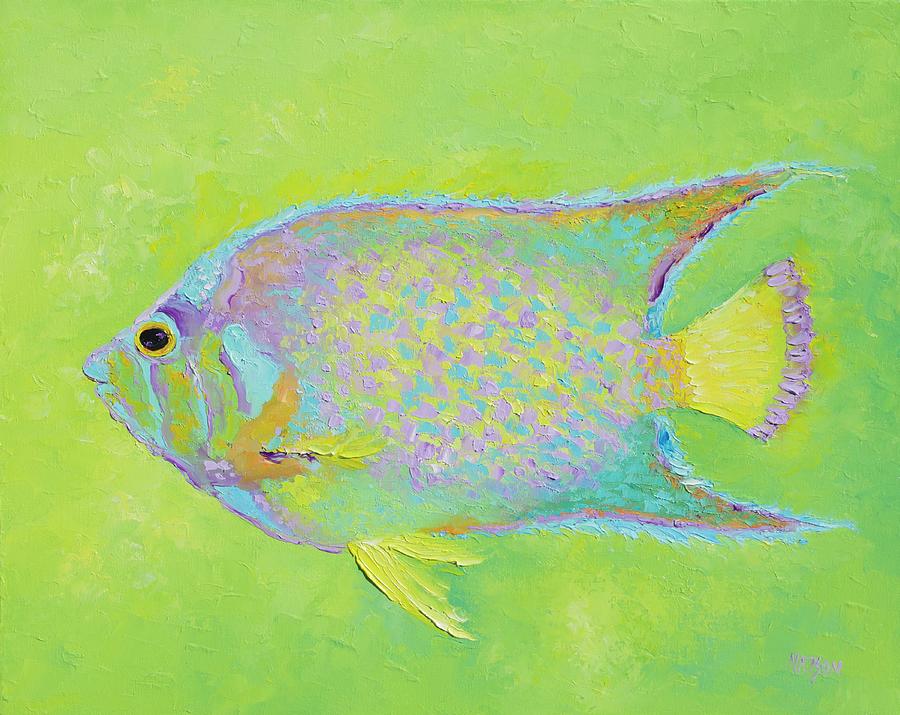 Spotted Tropical Fish Painting by Jan Matson