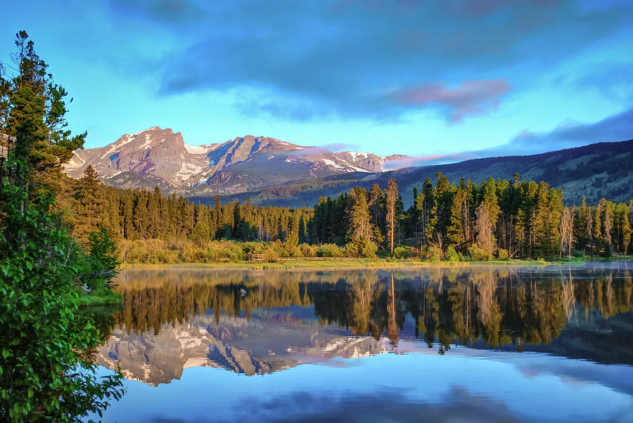 Sprague Lake Morning Reflections - Rocky Mountain National Park Photograph by Gregory Ballos