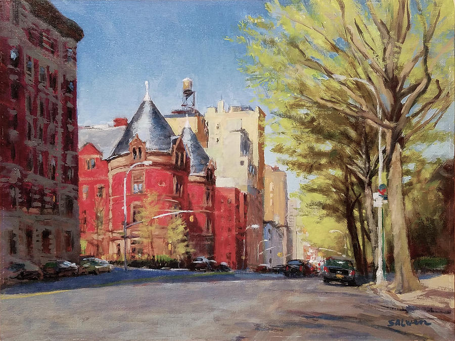 Spring Afternoon, Central Park West Painting by Peter Salwen