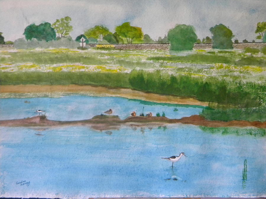 Spring at Consumnes River Preserve Painting by Caroline Henry