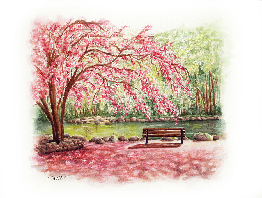 Spring at Lithia Park Painting by Lori Taylor