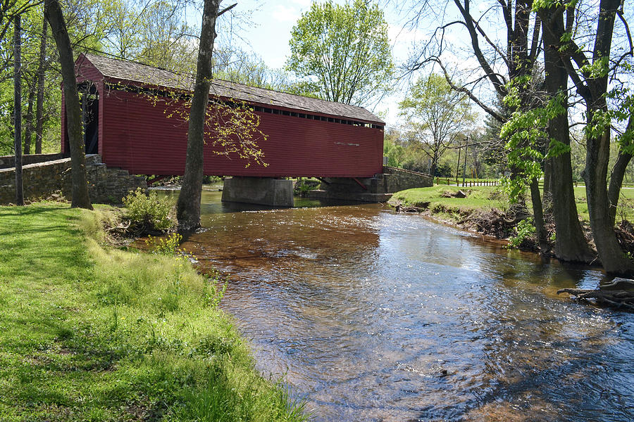 Spring At Loy Station Covered Bridge Photograph By Philip Levee