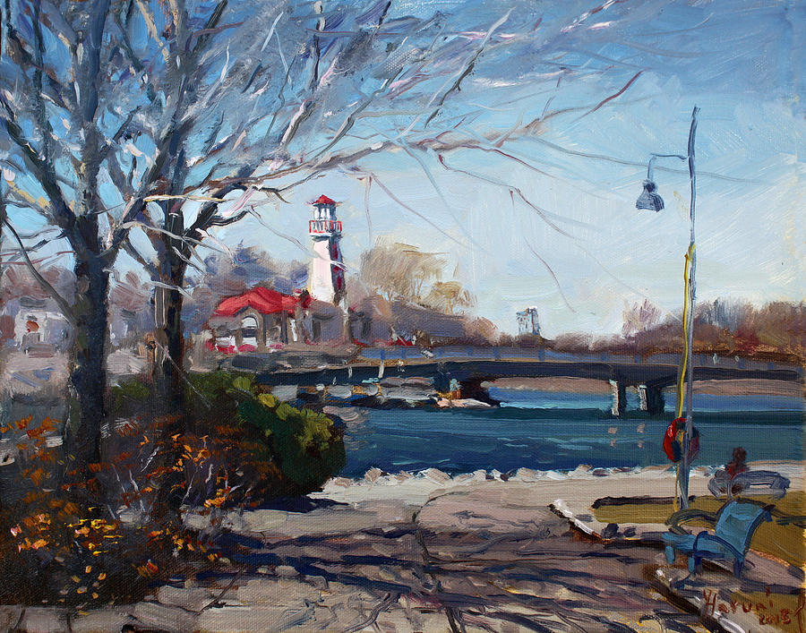 Spring at Port Credit Painting by Ylli Haruni