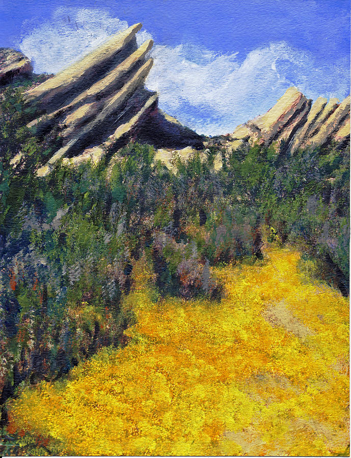 Spring at Vazquez Rocks Painting by Randy Sprout