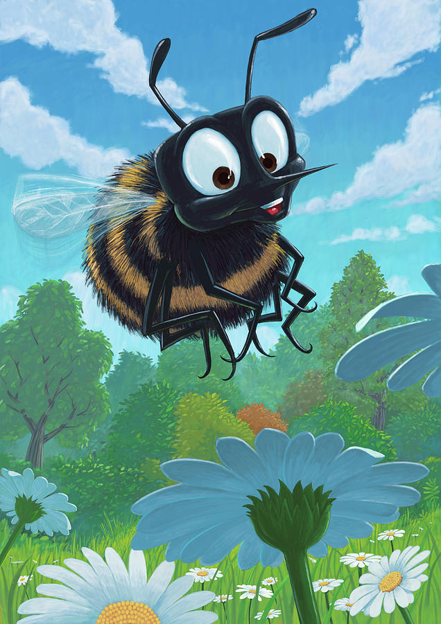 Spring Bee Painting by Martin Davey