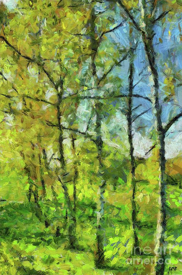 Spring Birches Painting by Dragica Micki Fortuna