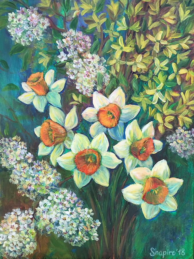 Spring Blooming Painting by Elena Shapiro - Fine Art America