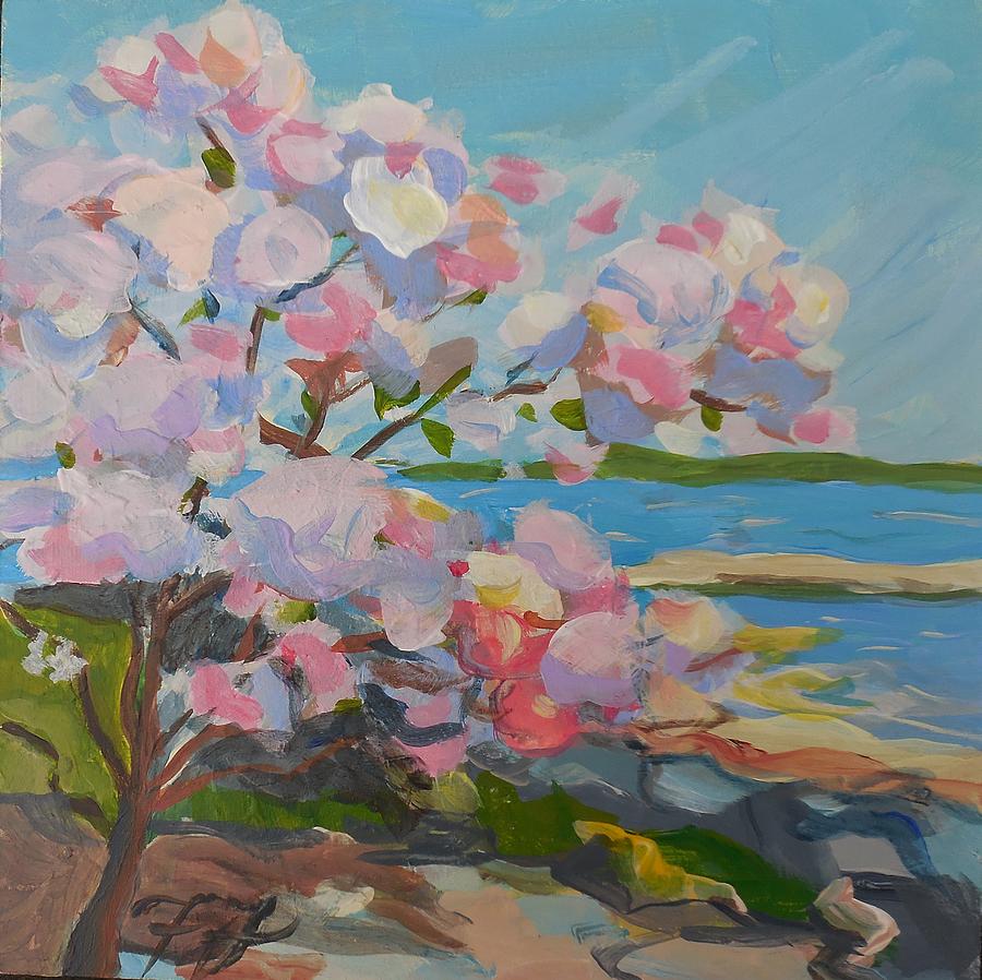 Spring Blooms by Sea Painting by Francine Frank