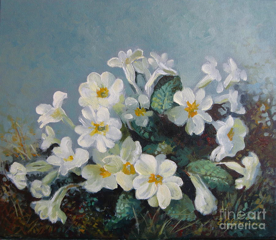 Spring blooms Painting by Elena Oleniuc