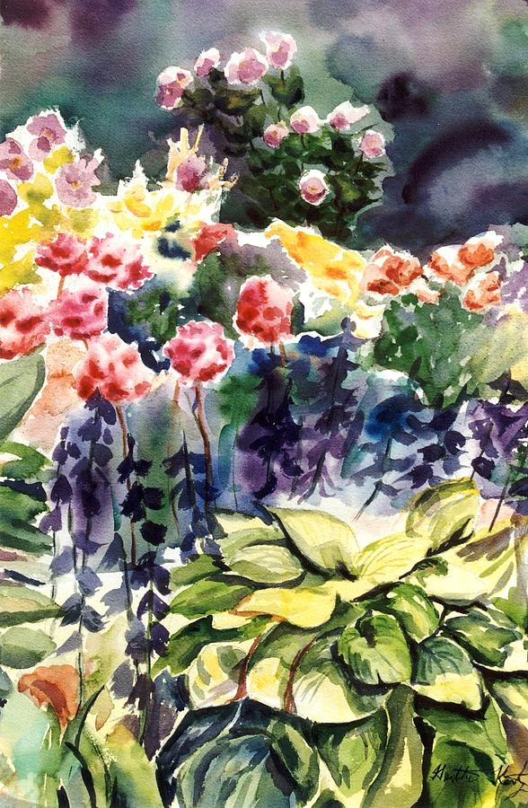 Spring Garden Painting - Spring Blooms by Heather Kertzer Spring Garden Painting - Spring Blooms by Heather Kertzer