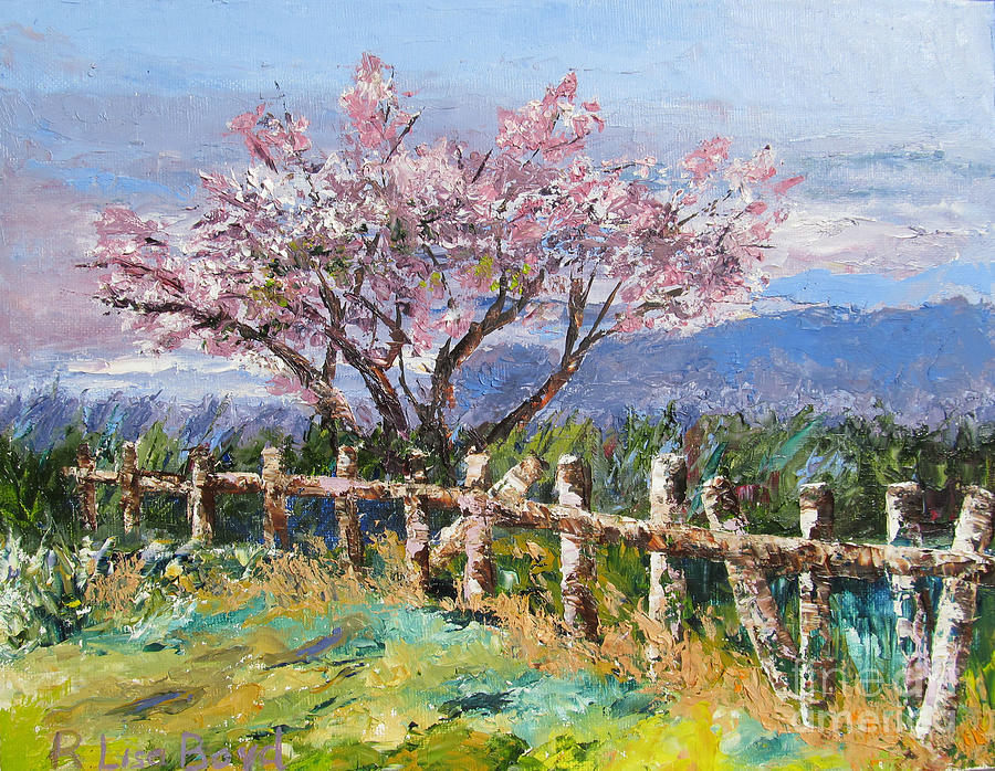 Spring Blossom Pallet Knife Painting Painting by Lisa Boyd