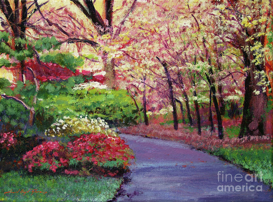 Garden Painting - Spring Blossoms Impressions by David Lloyd Glover
