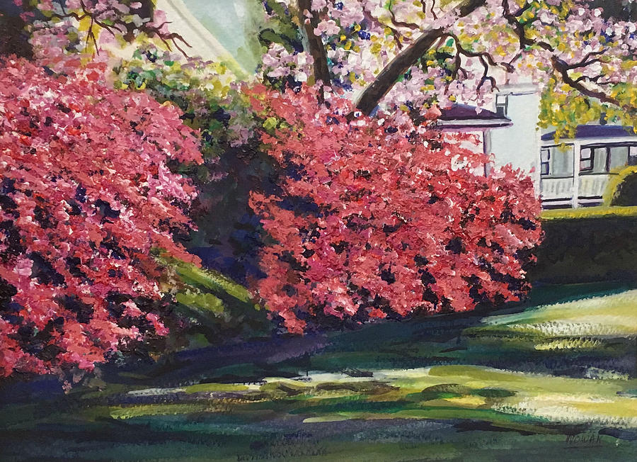 Spring Painting - Spring Blossoms, Veterans Park by Richard Nowak