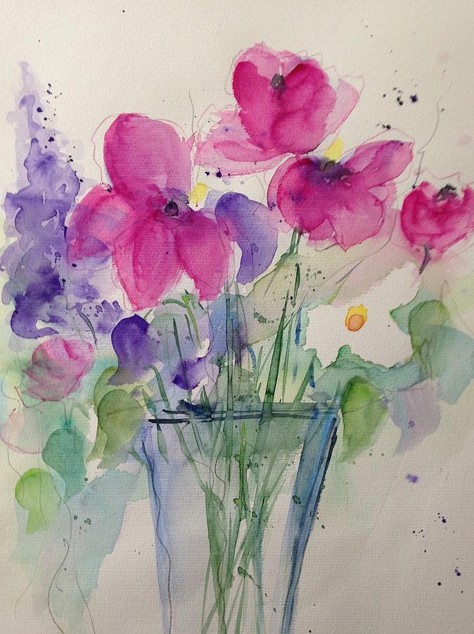 Spring Bouquet 4 Painting by Britta Zehm