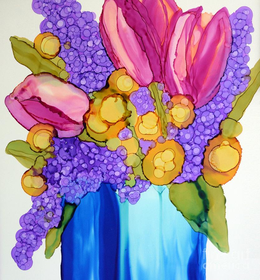 Spring Bouquet Painting by Beth Kluth