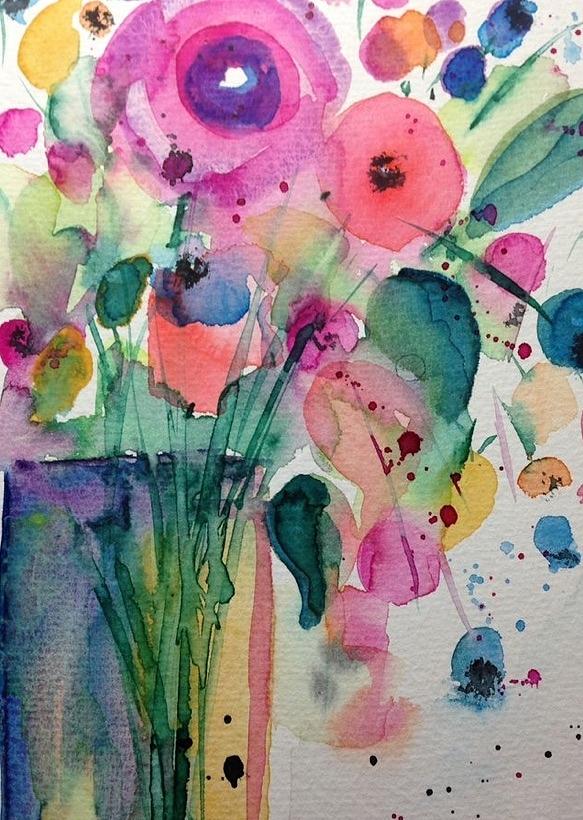 Spring Bouquet Painting by Britta Zehm