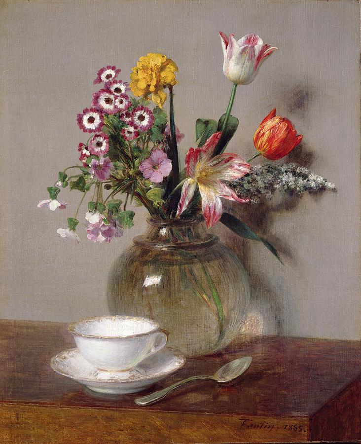 Spring Bouquet Painting by Henri Fantin-Latour