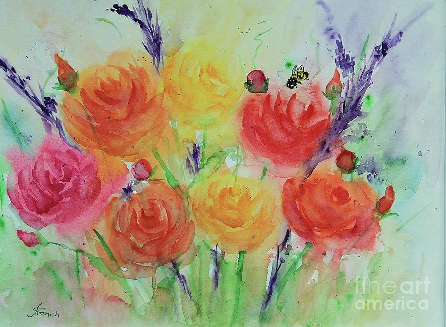 Spring Bouquet Painting by Jeanette French