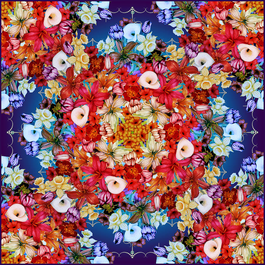 Spring Bouquet jewels Digital Art by Deborah Runham