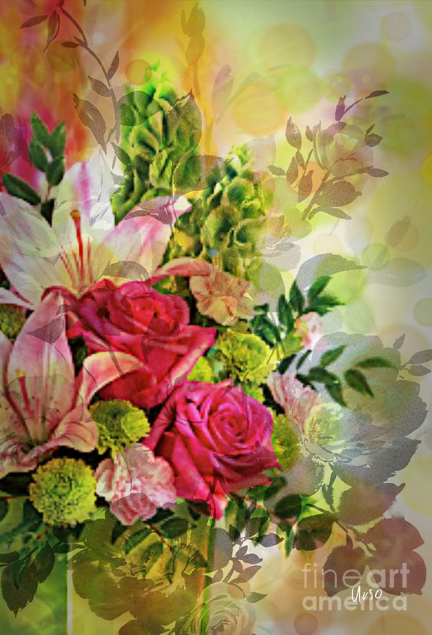 Flower Digital Art - Spring Bouquet by Maria Urso