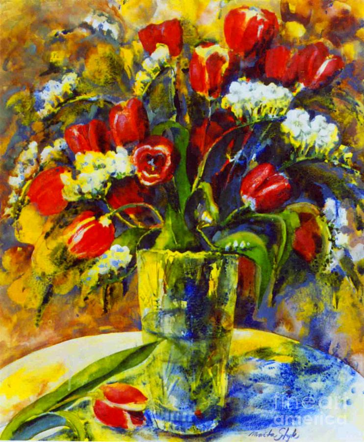 Spring bouquet Painting by Marta Styk