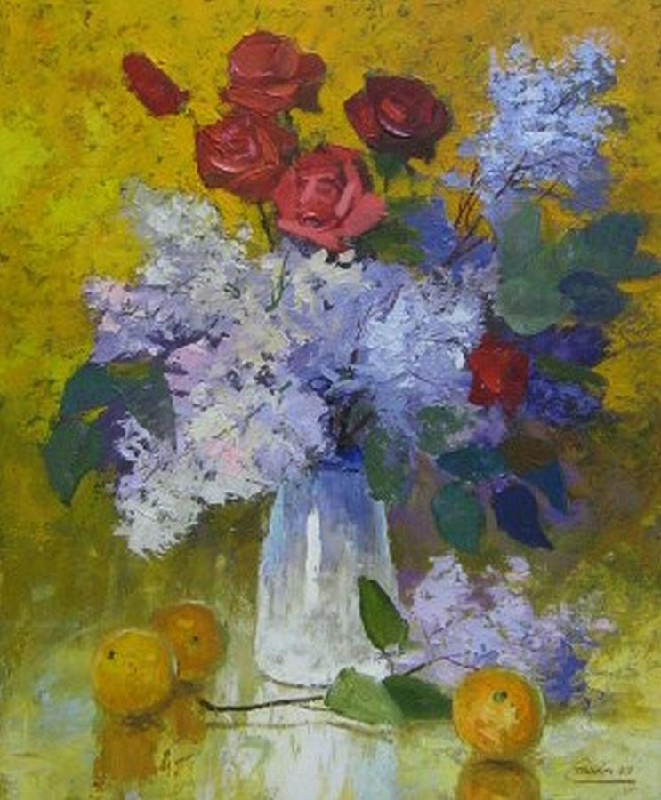 Still Life Painting - Spring Bouquet by Netka Dimoska