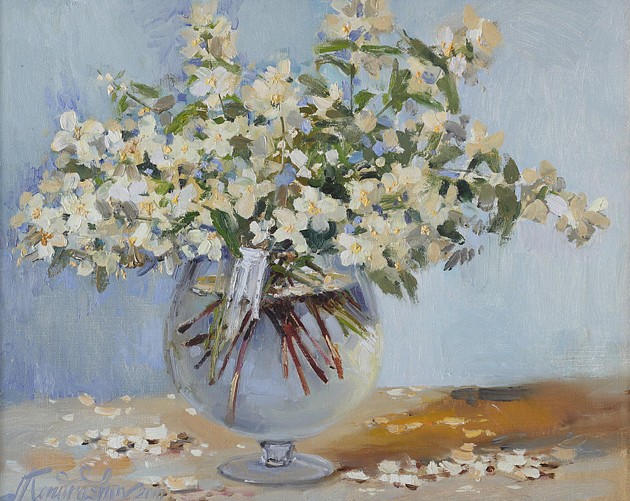 Spring Bouquet of Jasmine Painting by Ilya Kondrashov