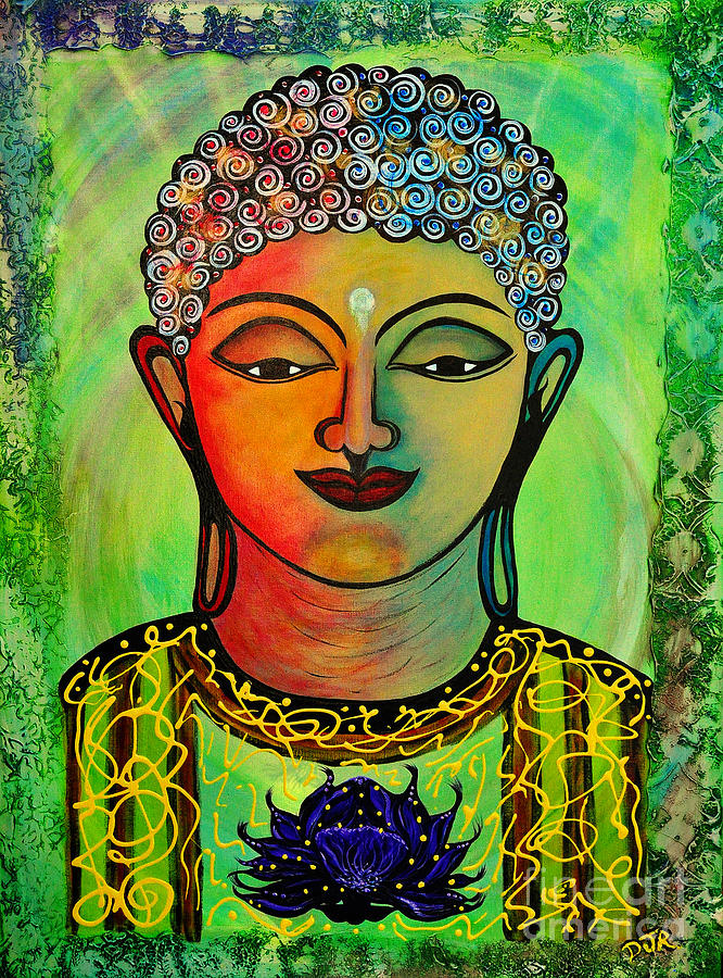 Spring Buddha Painting By Davids Digits - Fine Art America