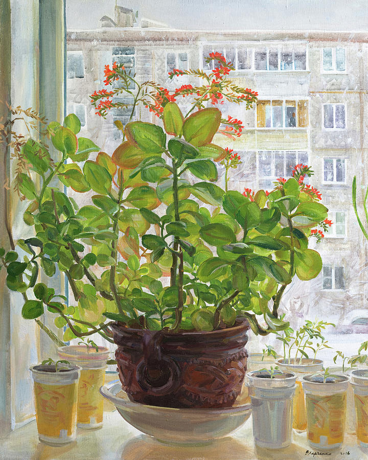 Winter Painting - Spring cannot fail to come by Victoria Kharchenko