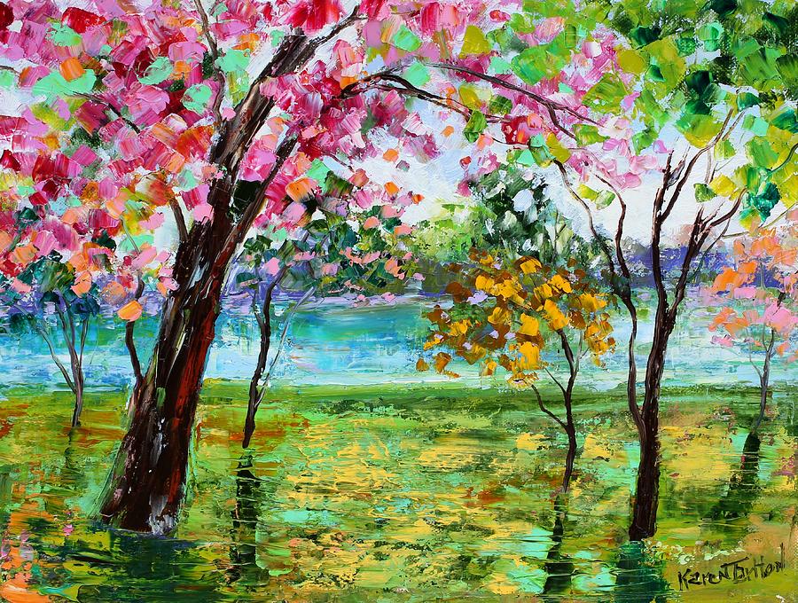 Spring Canopy of Color Painting by Karen Tarlton