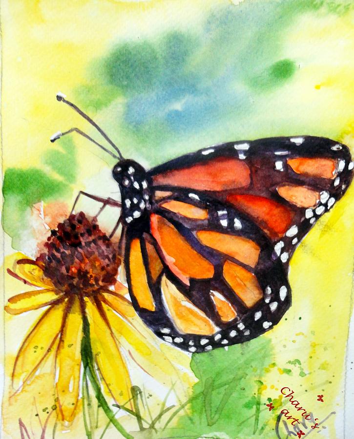 Butterfly Painting - Spring  by Charu Jain