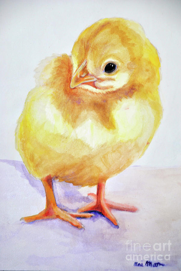Spring Chick Mixed Media by Lori Moon