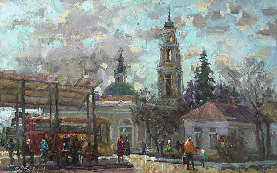 Spring City Painting by Juliya Zhukova