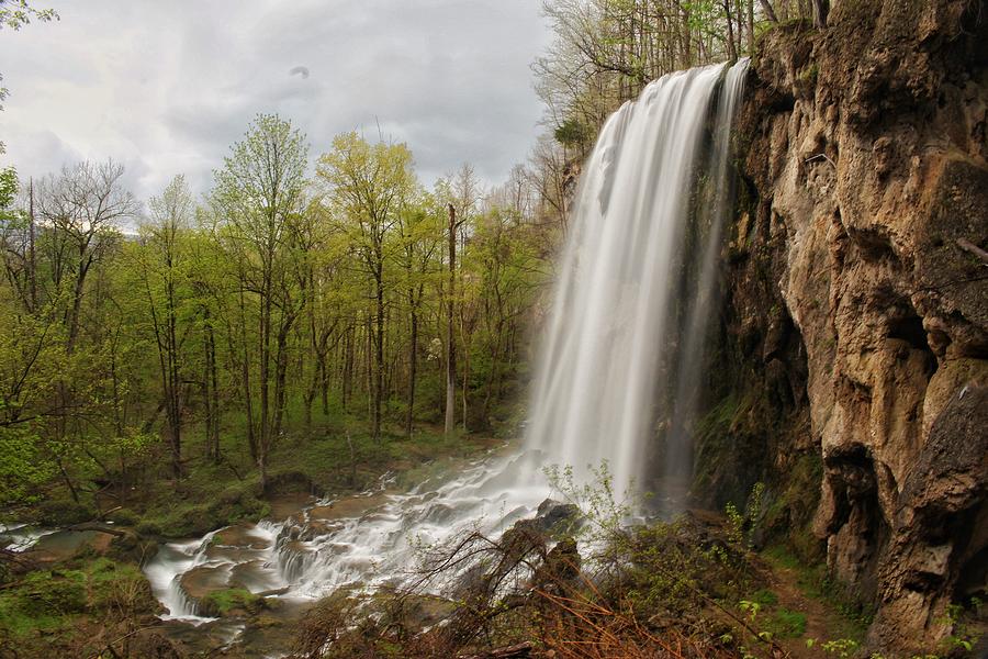 Spring Comes to Falling Springs Falls Photograph by Chris Berrier