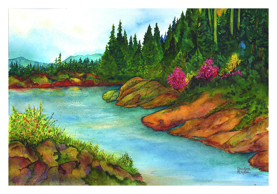 Spring Comes to the Lake Painting by Dorothea Morgan
