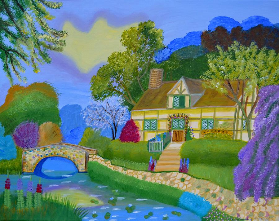 Spring cottage Painting by Magdalena Frohnsdorff