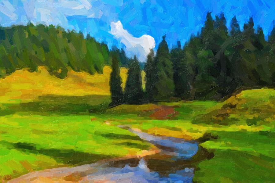Spring Creek ca 2017 by Adam Asar Painting by Celestial Images