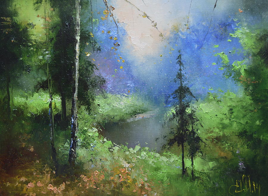 Spring Creek Painting by Igor Medvedev