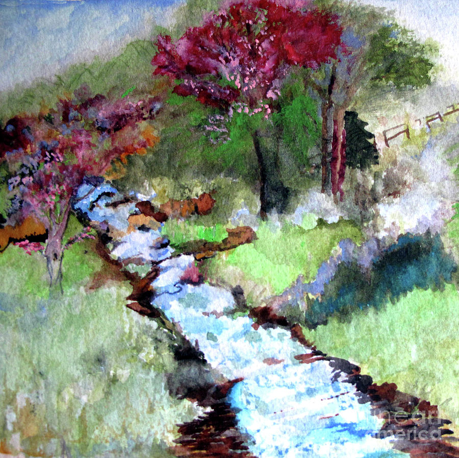 Spring Creek Painting by Sandy McIntire