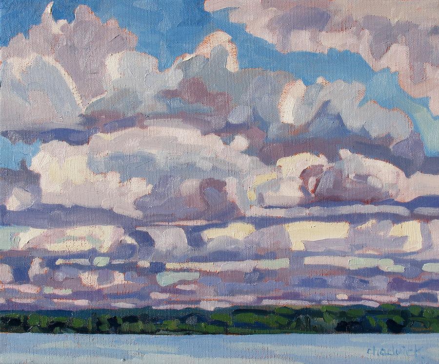 Spring Cumulus Painting by Phil Chadwick