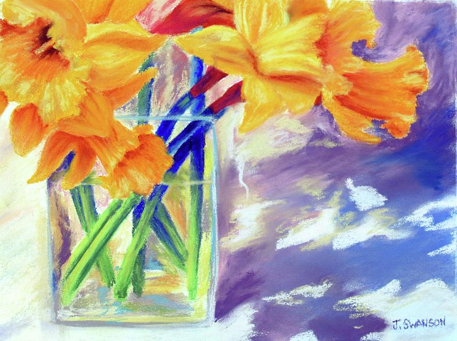 Spring Pastel - Spring Daffodils by Joan Swanson