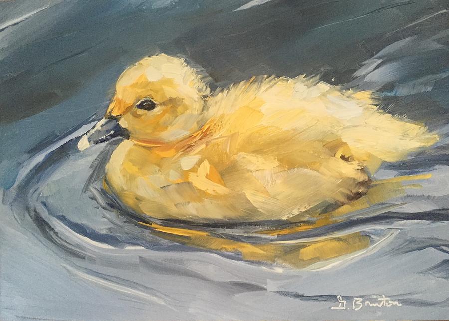 Spring Duckling Painting by Gary Bruton - Fine Art America