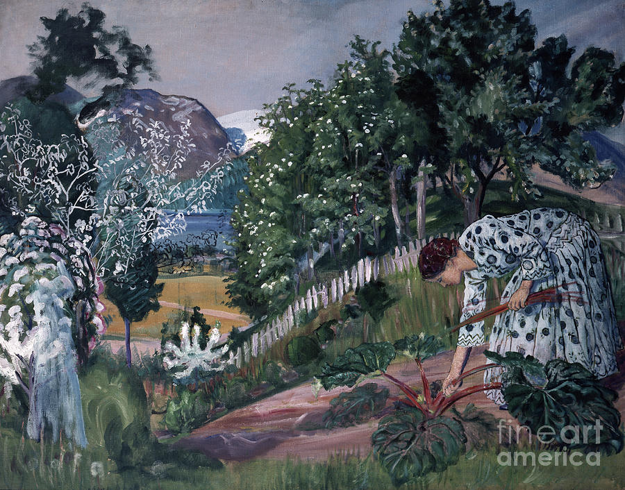 Spring evening in Joelster Painting by Nikolai Astrup