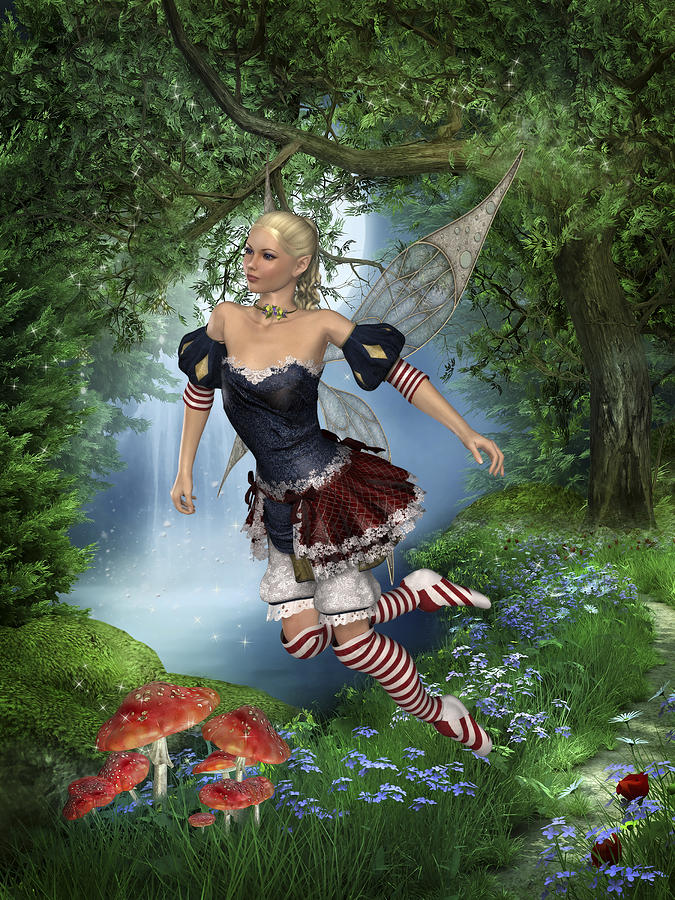 Fairy Digital Art - Spring Fae 5 by David Griffith