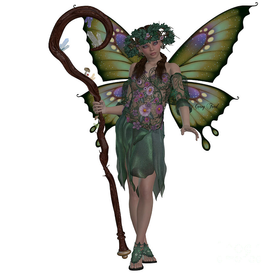 Spring Fairy Painting by Corey Ford