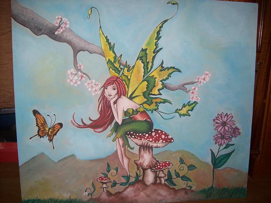 Spring Fairy Painting by Larisa M
