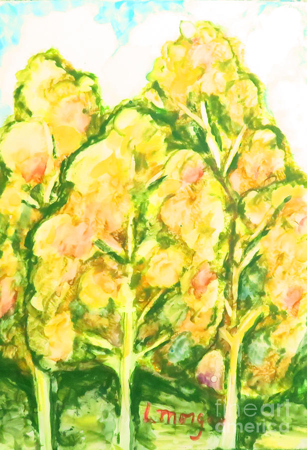 Spring Fantasy Foliage Painting by Laurie Morgan