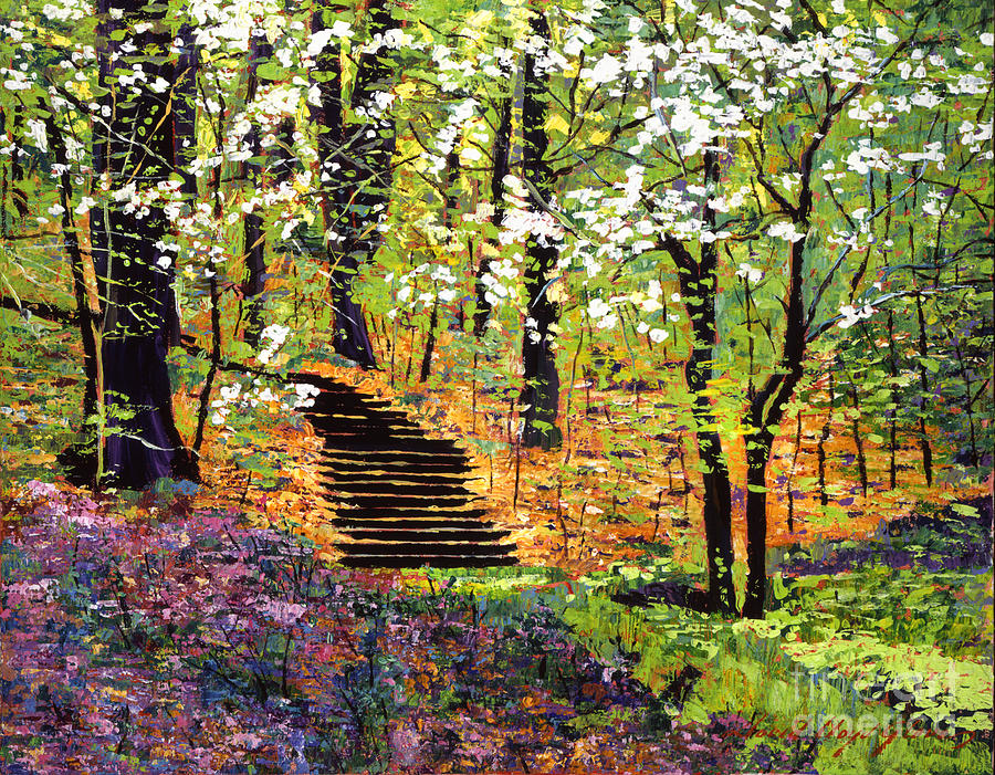 Spring Fantasy Forest Painting by David Lloyd Glover