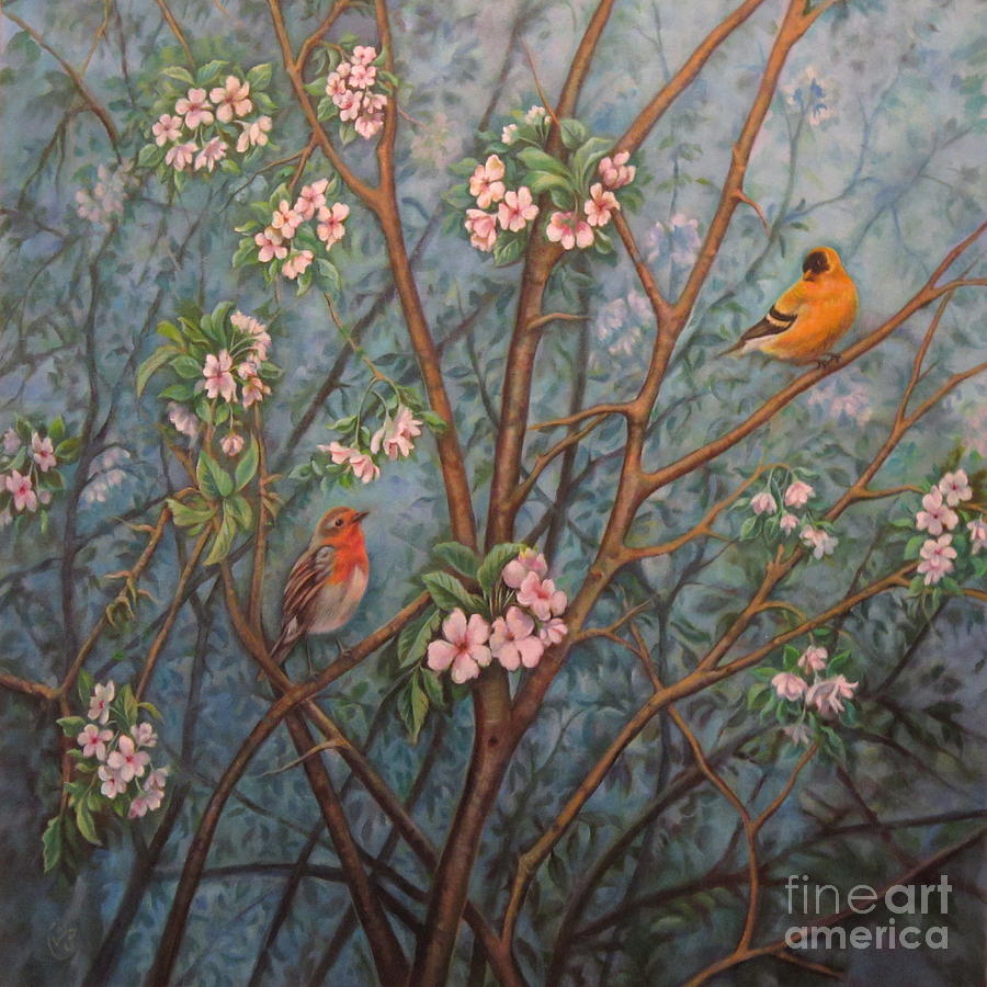 Impressionism Painting - Spring by Farideh Haghshenas